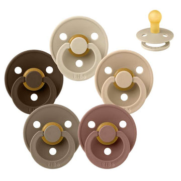 Bibs Rund Colour Napp - Sampack - 5 st. - strl. 1 - Down to Earth 