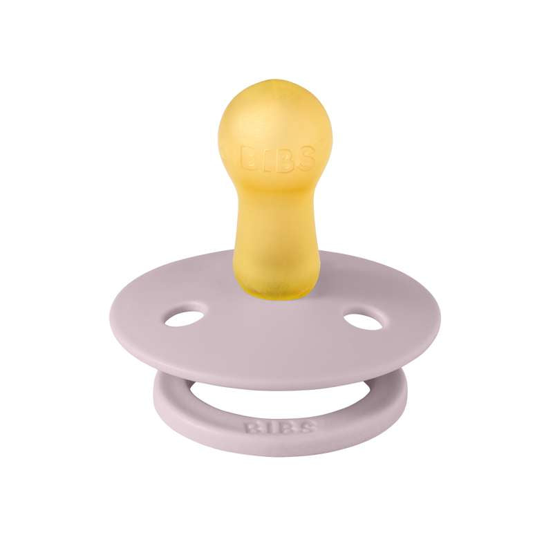 Bibs Rund Colour Napp - strl. 2 - naturgummi - Dämpad lila 