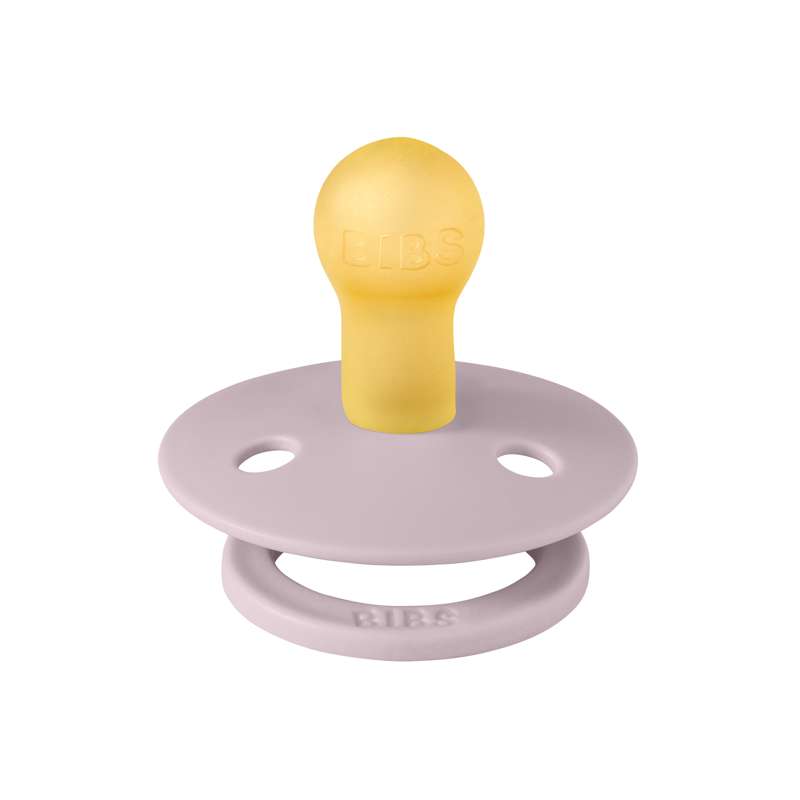 Bibs Rund Colour Napp - strl. 1 - naturgummi - Dämpad Lila 