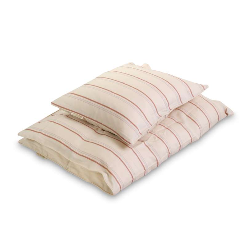 Filibabba Sängkläder - Junior - Balance Stripes - Rose Mix - GOTS Certifierad
