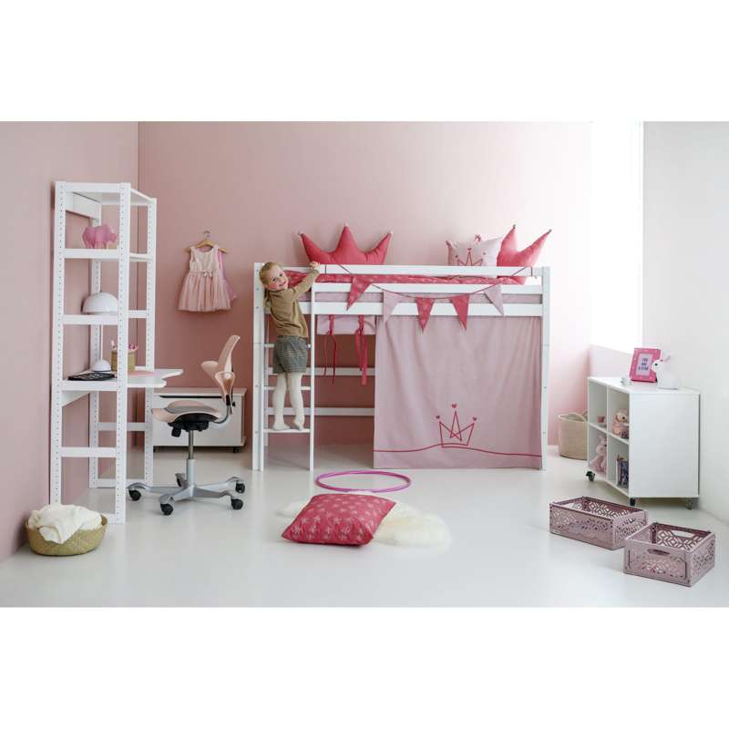 Hoppekids Pude m. Små Kroner - PRINCESS - Baroque Rose