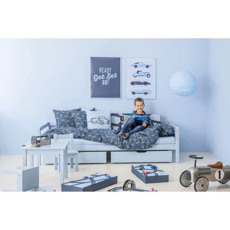 Hoppekids Quiltet Betræk til Madras - 9 cm. - Flere Størrelser - Dream Blue