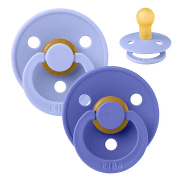 BIBS Rund Colour Sut - 2-Pack - strl. 1 - naturgummi - Hush/Grape 
