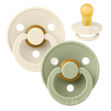 BIBS Rund Colour Sut - 2-Pack - Strl. 3 - Naturgummi - Ivory/Sage