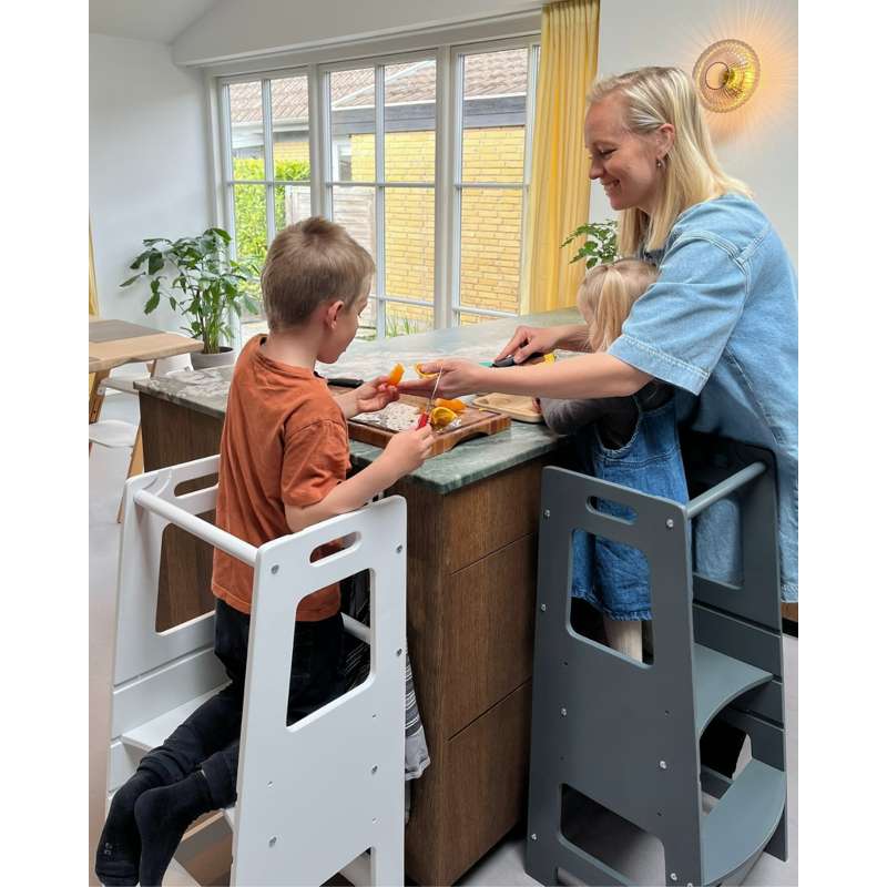 Kid'oh Hjälpa till pall - Justérbart - FSC - Grå 