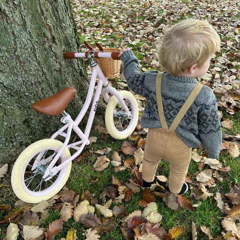 Kid'oh Löpcykel m. Cykelkorg - Pale Rose 