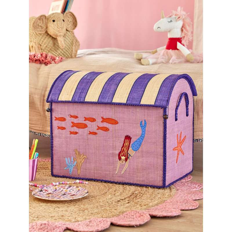 RICE Raffia Förvaringshus - Mermaid - Stor 