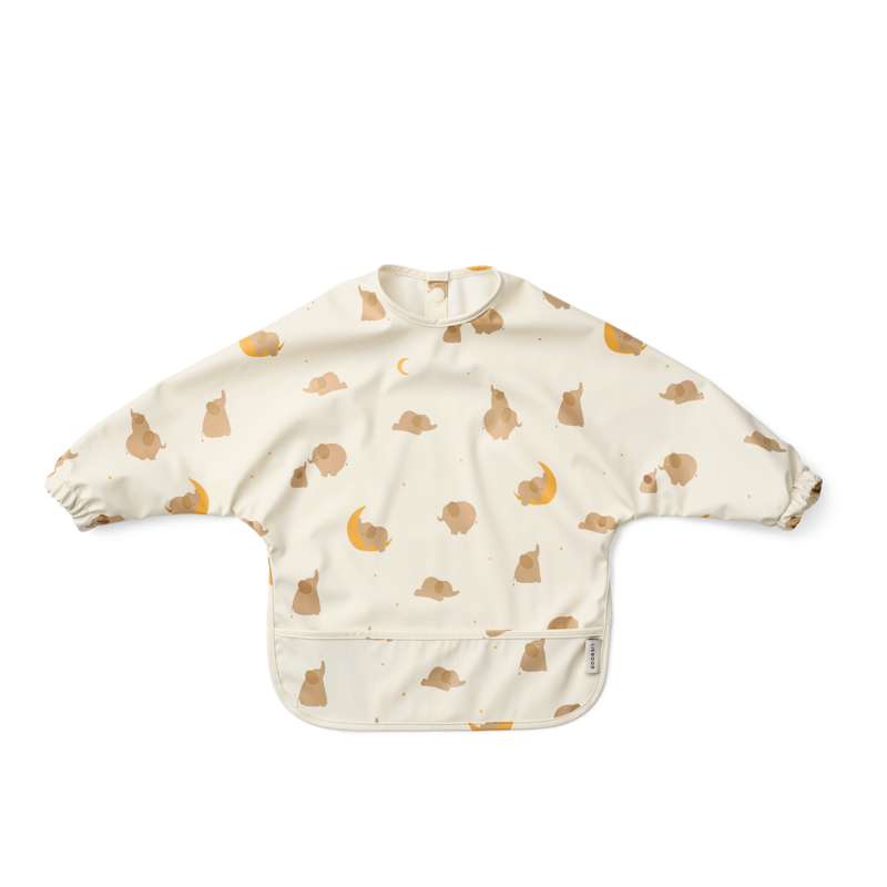 Liewood Merle Cape Bib Spiseforklæde - Elephant/Creme de la Creme
