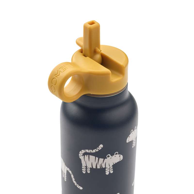 Liewood Falk Dricksflaska - Rostfritt Stål - 500ml - Tiger/Classic Navy 