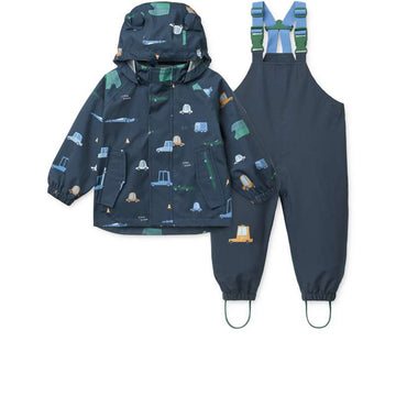 Liewood Manu regnklädesset - Cars/Classic Navy 