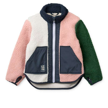 Liewood Noam fleecejacka - Rose Blush Multi Mix 