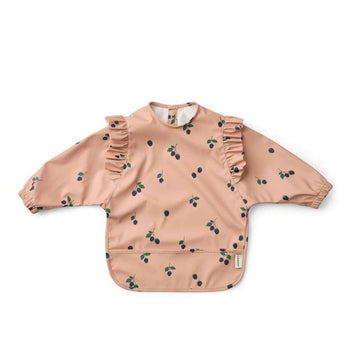Liewood Merle Cape Bib Spiseforklæde m. Flæser - Berry/Pale Tuscany