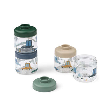 Liewood Dominique Små Matlådor - Tritan - 4-pack - 100ml - Cars/Sandy 