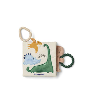 Liewood Fey Dino Roar Fabric Book - Dino Roar/Dove Blue