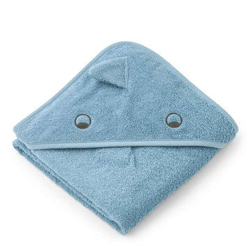 Liewood Albert Badhandduk m. Huva - Dino - Beach Blue