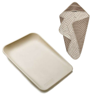 Leander Matty™ skötbädd inkl. Hoodie - Cappuccino 