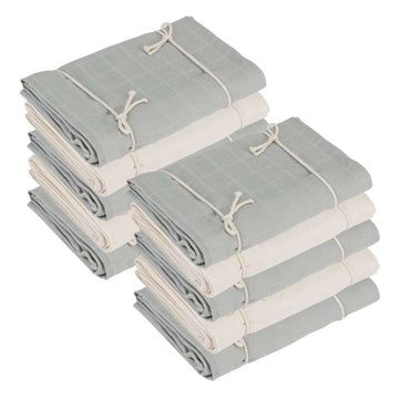 Oh'Naturel Økologiske Stofbleer/Minisvøb - 10-pak - Dove/Swan