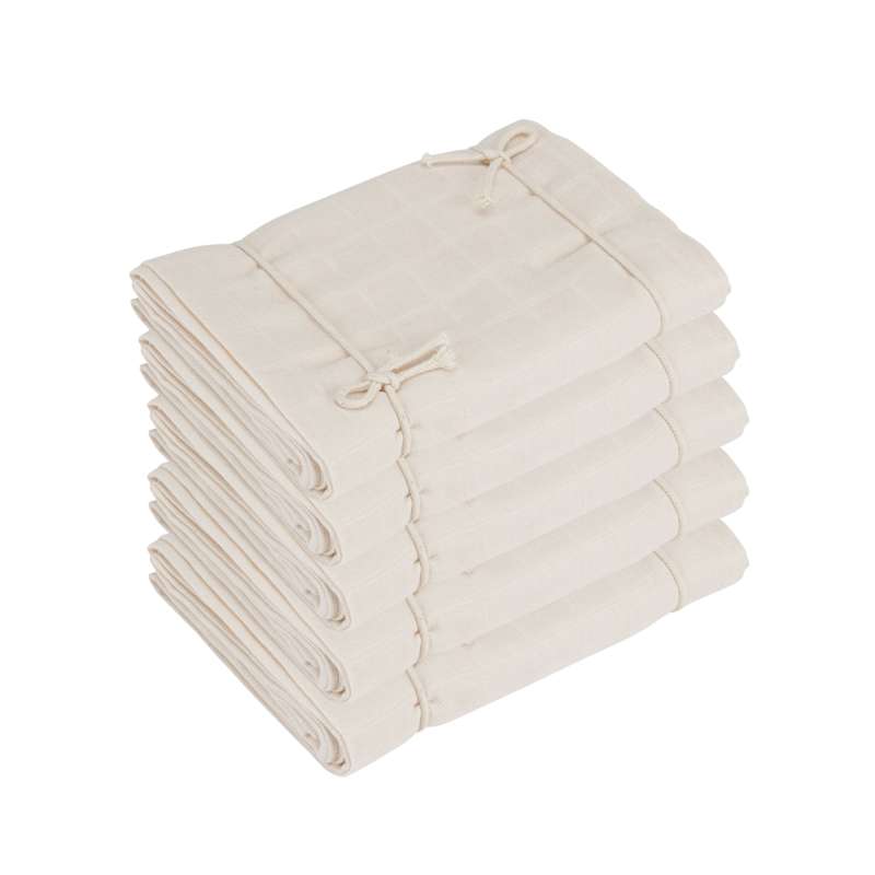 Naturebaby Økologiske Stofbleer/Minisvøb - 5-pak - Natural White