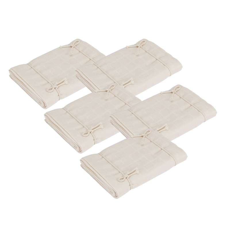 Naturebaby Økologiske Stofbleer/Minisvøb - 5-pak - Natural White
