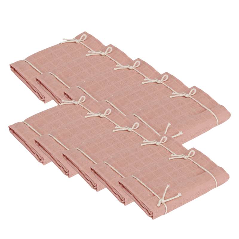 Naturebaby Økologiske Stofbleer/Minisvøb - 10-pak - Rose Cloud