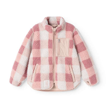 Liewood Nolan Fleecejacka - Mega Check/Rose Blush