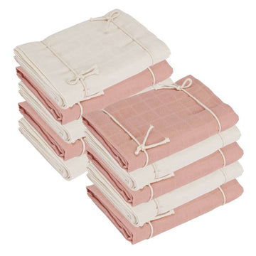 Oh'Naturel Økologiske Stofbleer - 10-pak - Swan/Rose