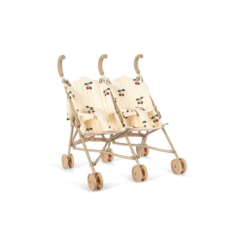 Konges Sløjd Dukke Tvillingeklapvogn - Ma Grande Cerise
