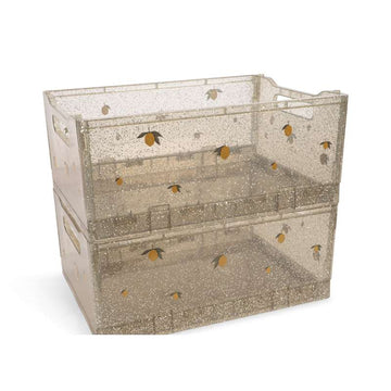 Konges Sløjd Förvaringslådor - Glitter - 2-pack - Sparkling Blue