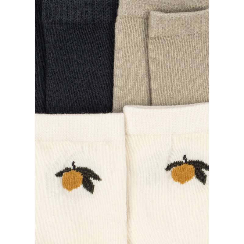 Konges Sløjd Jacquardstrumpor - 3-pack - Lemon Mix 