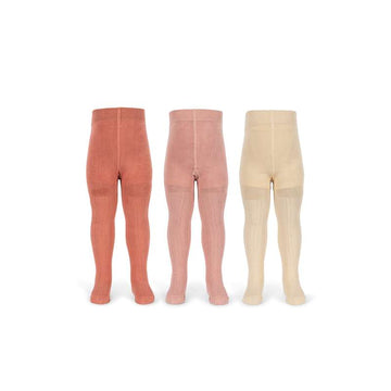 Konges Sløjd Strumpbyxor - Pointelle - 3-pack - Rose Mix 
