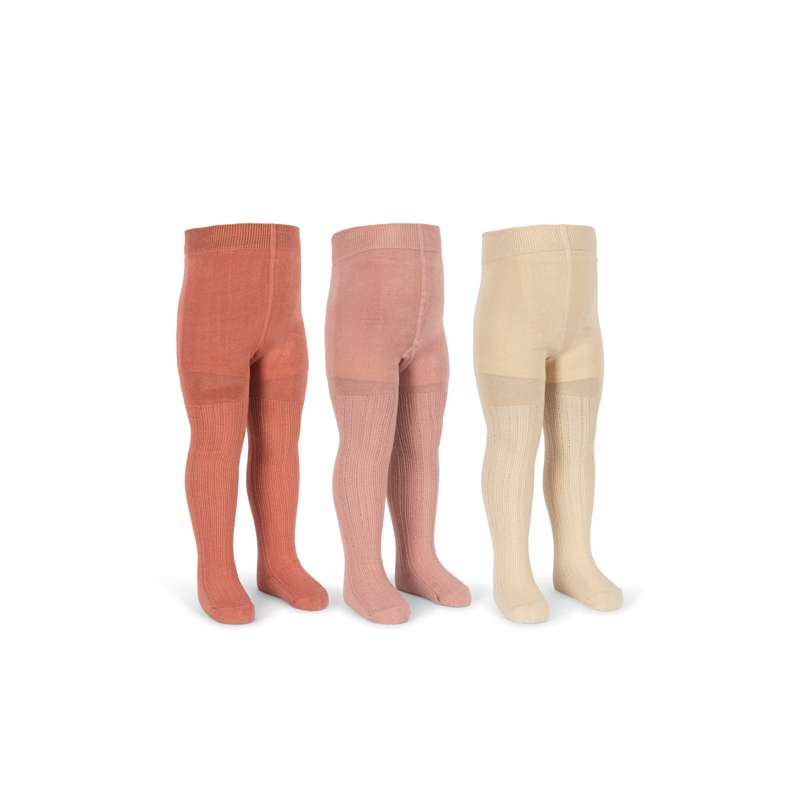 Konges Sløjd Strumpbyxor - Pointelle - 3-pack - Rose Mix 