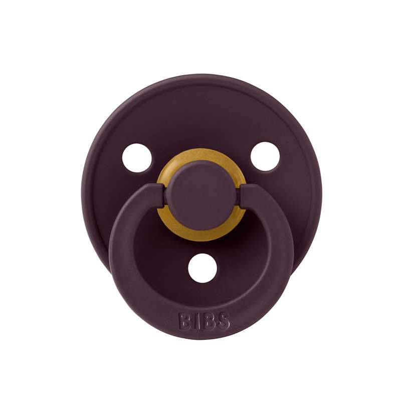BIBS Rund Colour Napp - Str. 1 - Naturgummi - Plum