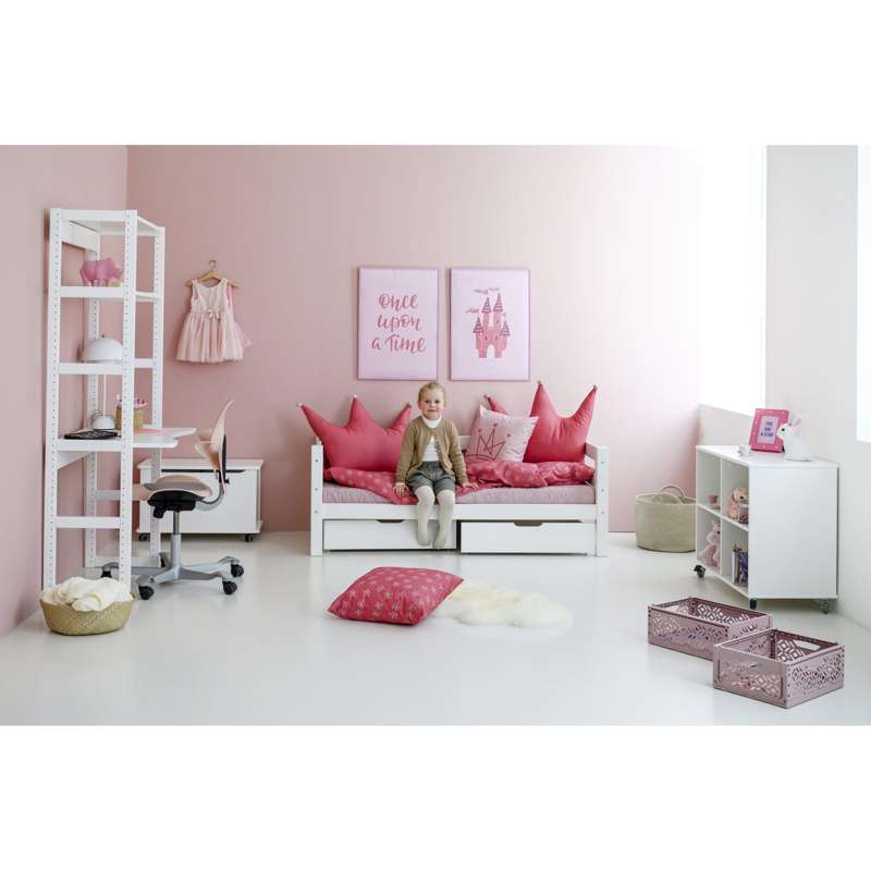 Hoppekids Pude m. Stor Krone - PRINCESS - Pale Rose