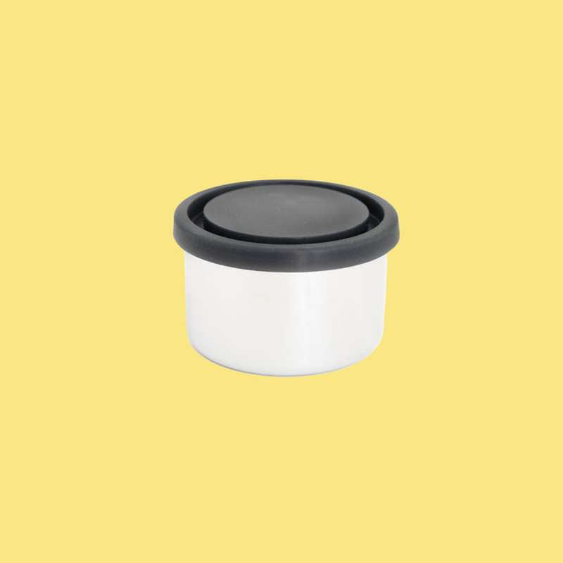 Pulito PureDipBox Snacklåda - Rostfritt Stål - Rund - 250ml 