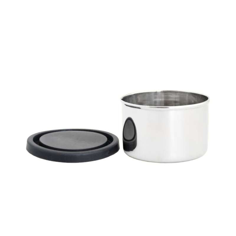 Pulito PureDipBox Snacklåda - Rostfritt Stål - Rund - 250ml 