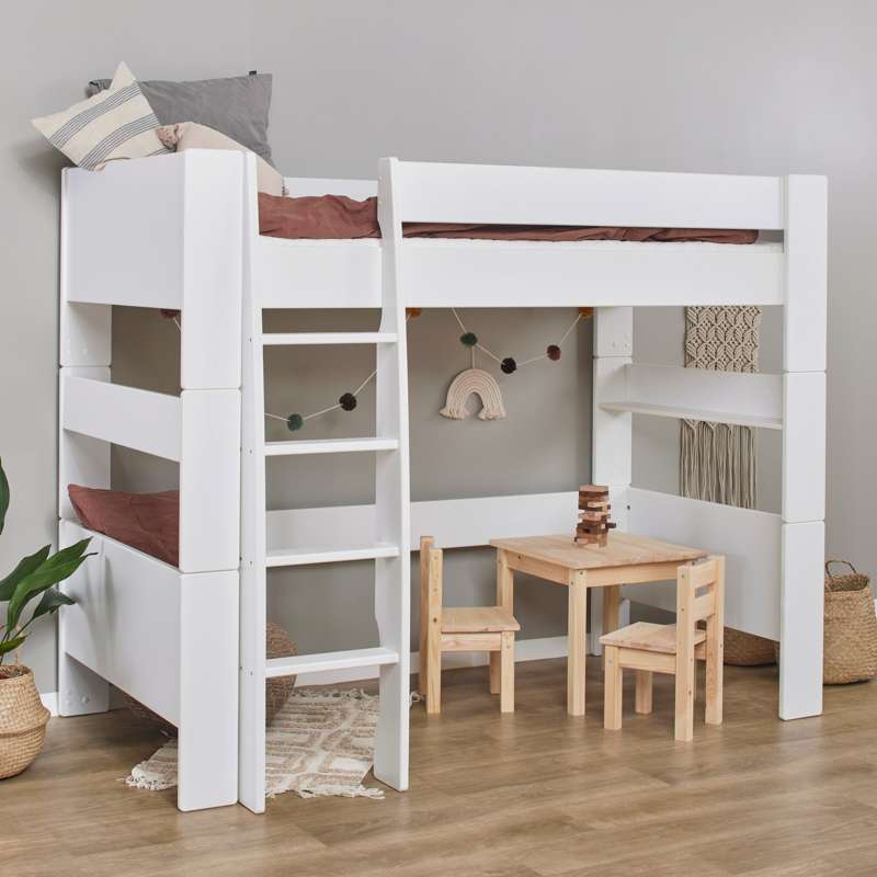 Hoppekids PURE - Højseng - 90x200 cm - Hvid