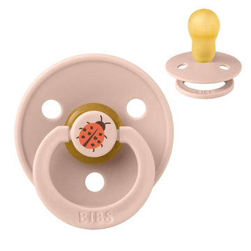 BIBS Rund Colour Napp - Stl. 3 - Naturgummi - Ladybug Studio - Blush