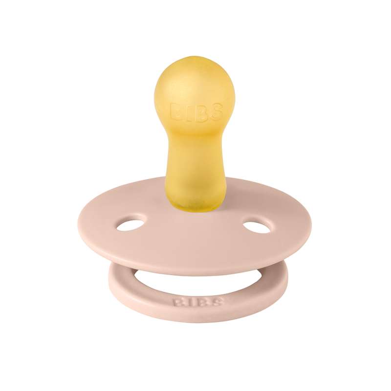 BIBS Rund Colour Napp - Stl. 2 - Naturgummi - Ladybug Studio - Blush