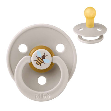 BIBS Rund Colour Napp - Stl. 1 - Naturgummi - Bumblebee Studio - Mushroom