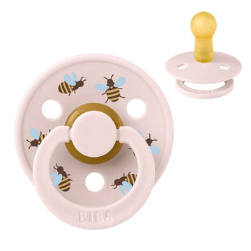 BIBS Rund Colour Napp - Stl. 2 - Naturgummi - Bumblebee Studio - Petal