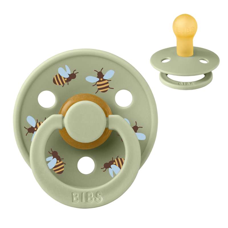 BIBS Rund Colour Sut - Str. 1 - Naturgummi - Studio - Bumblebee - Sage