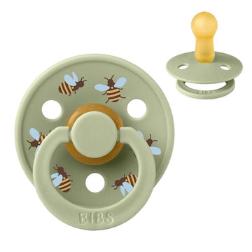 BIBS Rund Colour napp - Str. 2 - Naturgummi - Bumblebee Studio - Sage