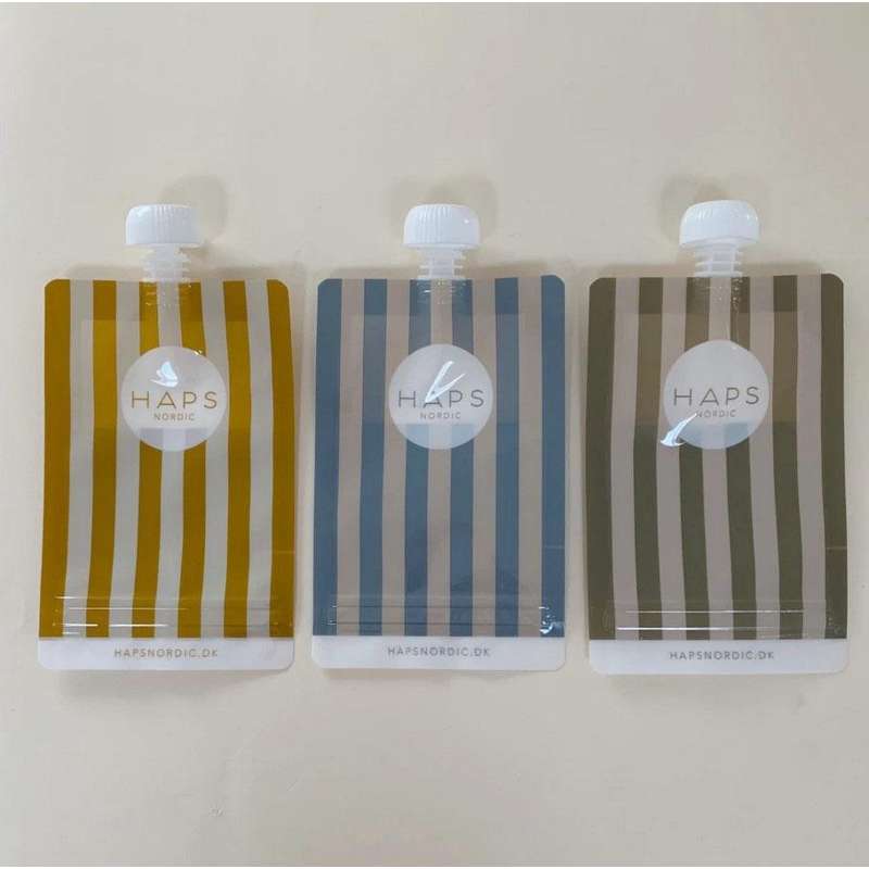 HAPS Nordic Återanvändbara Smoothie Påsar - 3-pack - Marine Stripe Cold