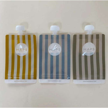 HAPS Nordic Återanvändbara Smoothie Påsar - 3-pack - Marine Stripe Cold