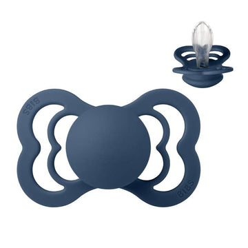 BIBS Symmetrisk Supreme Napp - Str. 2 - Silikon - Steel Blue