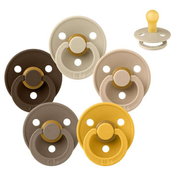 Bibs Rund Colour Napp - Sampak - 5 st. - strl. 1 - Nallebjörn 