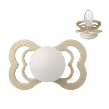 BIBS Symmetrisk Supreme Napp - Stl. 2 - Silikon - GLOW - Vanilla