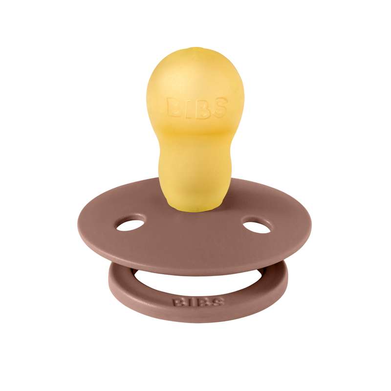 Bibs Rund Colour Napp - strl. 3 - naturgummi - Grävling 