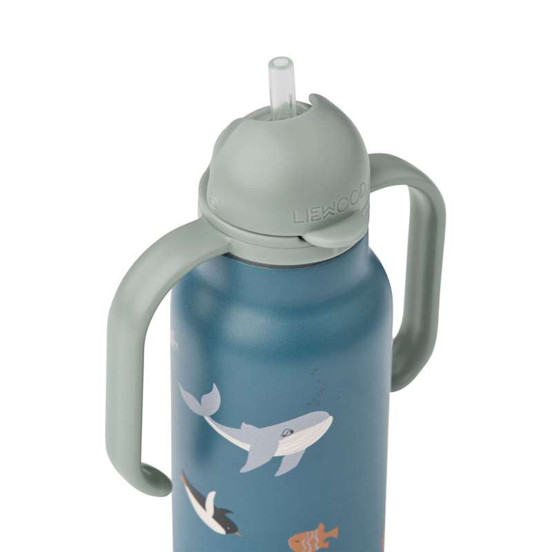 Liewood Kimmie Drikkeflaske - Rustfrit Stål - 250ml - Arctic Sea/ Ocean View