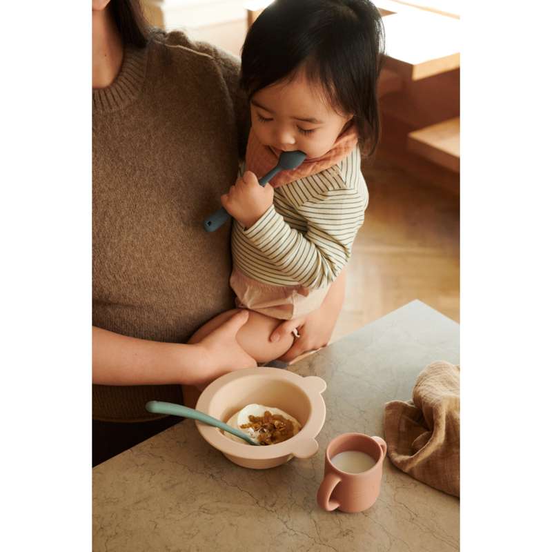 Liewood Peony Skridsikker Skål - 2-Pak - Mustard/Tuscany Rose Mix